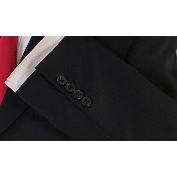 J. Press Custom Made Black Tonstripe 3-Btn Wool Suit 34S - Picture 6 of 10
